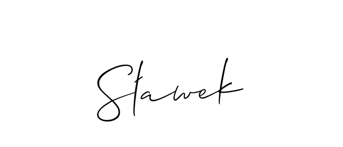 Design your own signature with our free online signature maker. With this signature software, you can create a handwritten (Allison_Script) signature for name Sławek. Sławek signature style 2 images and pictures png