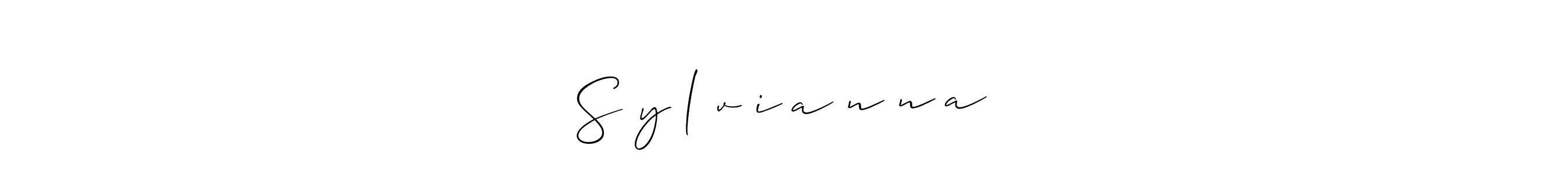 Make a short S̲y̲l̲v̲i̲a̲n̲n̲a̲ signature style. Manage your documents anywhere anytime using Allison_Script. Create and add eSignatures, submit forms, share and send files easily. S̲y̲l̲v̲i̲a̲n̲n̲a̲ signature style 2 images and pictures png