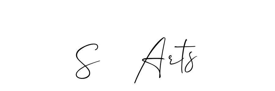 Allison_Script is a professional signature style that is perfect for those who want to add a touch of class to their signature. It is also a great choice for those who want to make their signature more unique. Get S    Arts name to fancy signature for free. S    Arts signature style 2 images and pictures png