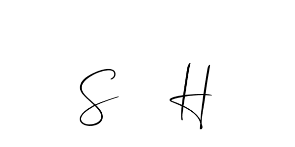 Create a beautiful signature design for name S    H. With this signature (Allison_Script) fonts, you can make a handwritten signature for free. S    H signature style 2 images and pictures png