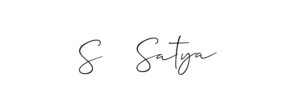 How to make S    Satya signature? Allison_Script is a professional autograph style. Create handwritten signature for S    Satya name. S    Satya signature style 2 images and pictures png