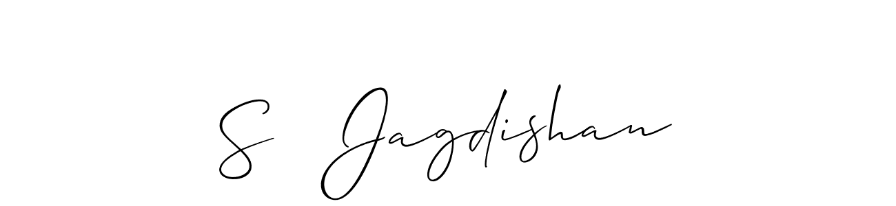 It looks lik you need a new signature style for name S   Jagdishan. Design unique handwritten (Allison_Script) signature with our free signature maker in just a few clicks. S   Jagdishan signature style 2 images and pictures png