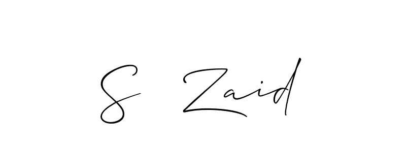 Create a beautiful signature design for name S   Zaid. With this signature (Allison_Script) fonts, you can make a handwritten signature for free. S   Zaid signature style 2 images and pictures png