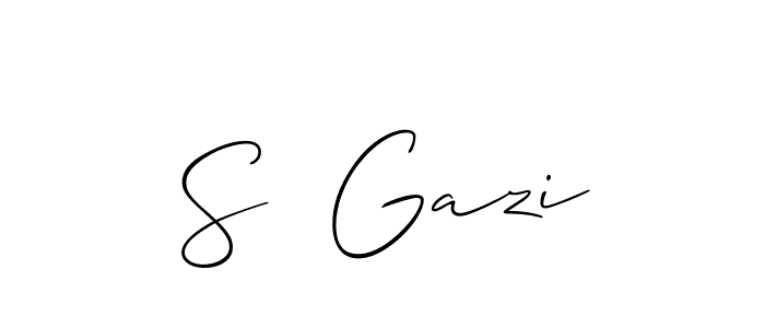 How to Draw S  Gazi signature style? Allison_Script is a latest design signature styles for name S  Gazi. S  Gazi signature style 2 images and pictures png