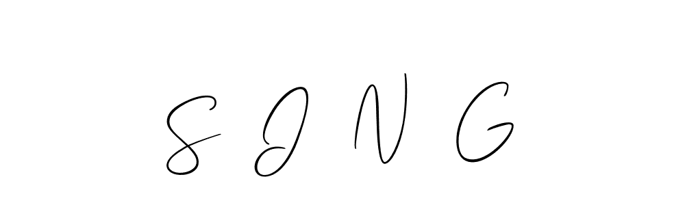 How to make S  I  N  G signature? Allison_Script is a professional autograph style. Create handwritten signature for S  I  N  G name. S  I  N  G signature style 2 images and pictures png