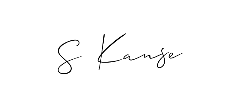 How to make S  Kanse signature? Allison_Script is a professional autograph style. Create handwritten signature for S  Kanse name. S  Kanse signature style 2 images and pictures png