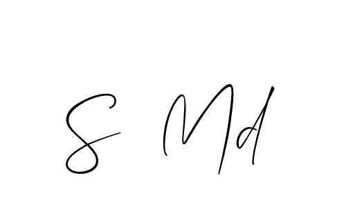 How to make S  Md signature? Allison_Script is a professional autograph style. Create handwritten signature for S  Md name. S  Md signature style 2 images and pictures png