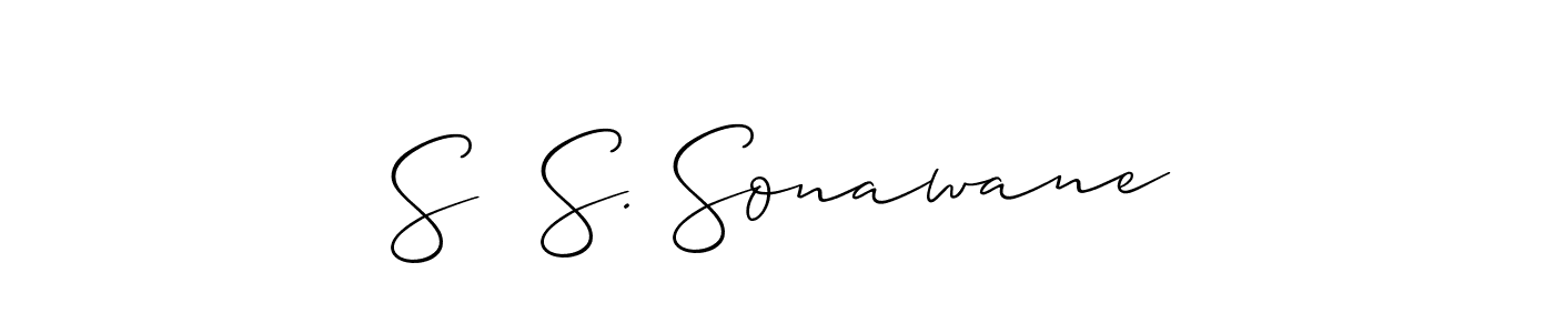 This is the best signature style for the S  S. Sonawane name. Also you like these signature font (Allison_Script). Mix name signature. S  S. Sonawane signature style 2 images and pictures png