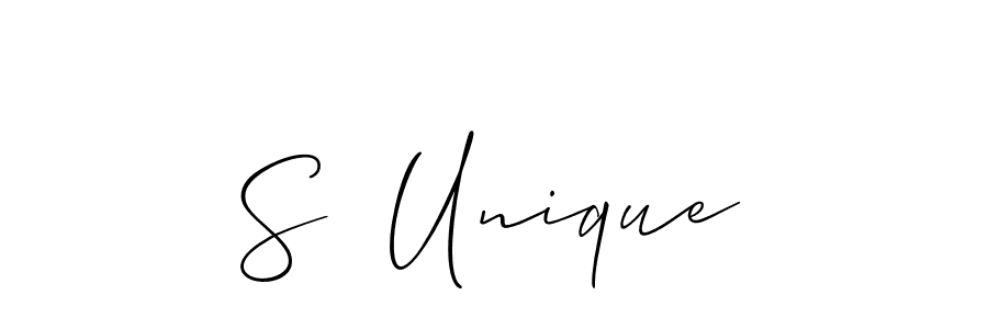 Allison_Script is a professional signature style that is perfect for those who want to add a touch of class to their signature. It is also a great choice for those who want to make their signature more unique. Get S  Unique name to fancy signature for free. S  Unique signature style 2 images and pictures png