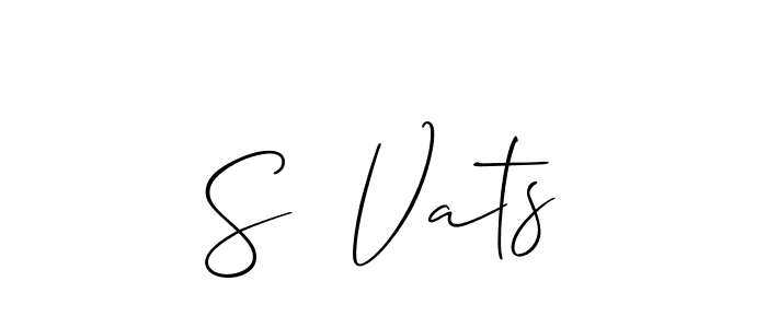 Check out images of Autograph of S  Vats name. Actor S  Vats Signature Style. Allison_Script is a professional sign style online. S  Vats signature style 2 images and pictures png
