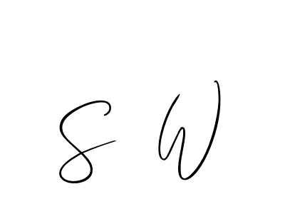 How to make S  W signature? Allison_Script is a professional autograph style. Create handwritten signature for S  W name. S  W signature style 2 images and pictures png