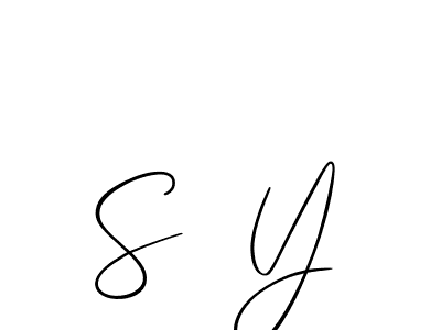 Make a beautiful signature design for name S  Y. Use this online signature maker to create a handwritten signature for free. S  Y signature style 2 images and pictures png