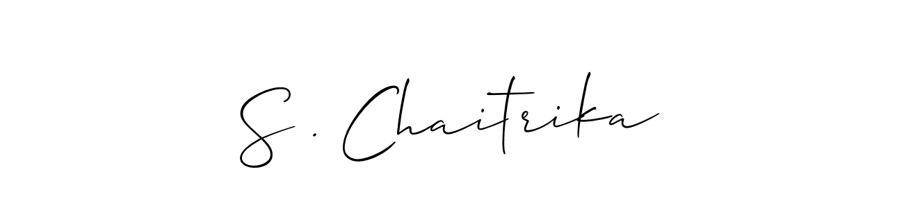 Design your own signature with our free online signature maker. With this signature software, you can create a handwritten (Allison_Script) signature for name S . Chaitrika. S . Chaitrika signature style 2 images and pictures png