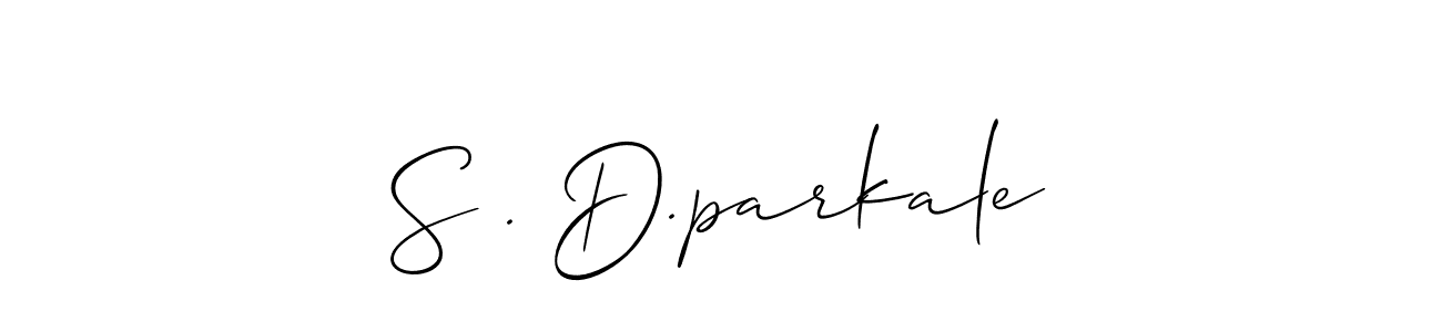 Make a short S . D.parkale signature style. Manage your documents anywhere anytime using Allison_Script. Create and add eSignatures, submit forms, share and send files easily. S . D.parkale signature style 2 images and pictures png