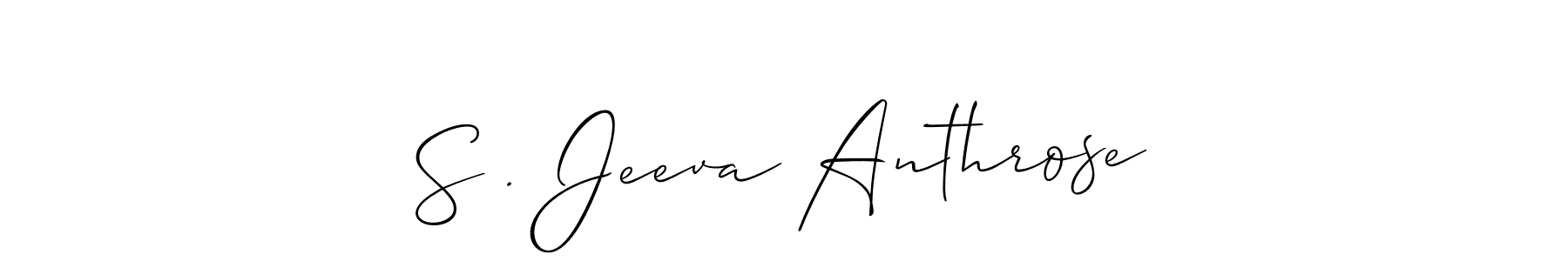 It looks lik you need a new signature style for name S . Jeeva Anthrose. Design unique handwritten (Allison_Script) signature with our free signature maker in just a few clicks. S . Jeeva Anthrose signature style 2 images and pictures png