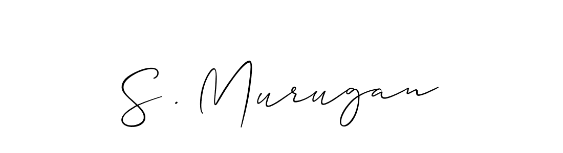 How to make S . Murugan name signature. Use Allison_Script style for creating short signs online. This is the latest handwritten sign. S . Murugan signature style 2 images and pictures png