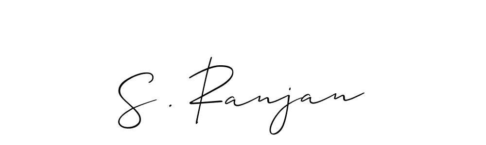 How to make S . Ranjan name signature. Use Allison_Script style for creating short signs online. This is the latest handwritten sign. S . Ranjan signature style 2 images and pictures png