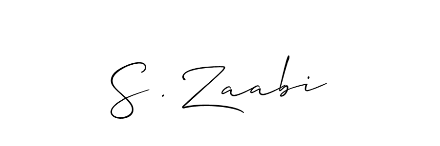 How to Draw S . Zaabi signature style? Allison_Script is a latest design signature styles for name S . Zaabi. S . Zaabi signature style 2 images and pictures png