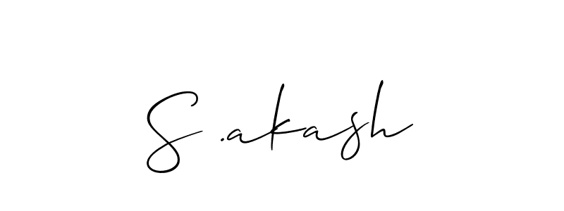 Also You can easily find your signature by using the search form. We will create S .akash name handwritten signature images for you free of cost using Allison_Script sign style. S .akash signature style 2 images and pictures png