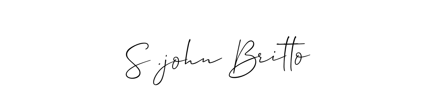 Similarly Allison_Script is the best handwritten signature design. Signature creator online .You can use it as an online autograph creator for name S .john Britto. S .john Britto signature style 2 images and pictures png