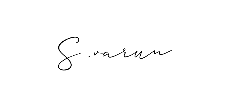 Best and Professional Signature Style for S .varun. Allison_Script Best Signature Style Collection. S .varun signature style 2 images and pictures png