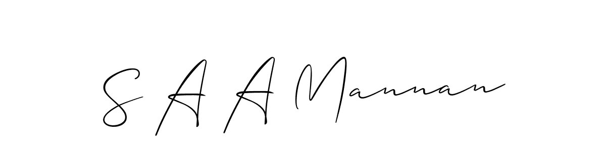 You can use this online signature creator to create a handwritten signature for the name S A A Mannan. This is the best online autograph maker. S A A Mannan signature style 2 images and pictures png