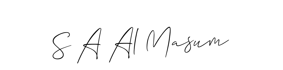 You can use this online signature creator to create a handwritten signature for the name S A Al Masum. This is the best online autograph maker. S A Al Masum signature style 2 images and pictures png