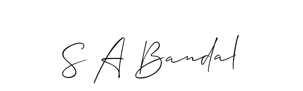Design your own signature with our free online signature maker. With this signature software, you can create a handwritten (Allison_Script) signature for name S A Bandal. S A Bandal signature style 2 images and pictures png