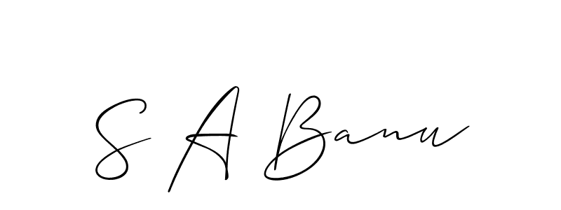 Check out images of Autograph of S A Banu name. Actor S A Banu Signature Style. Allison_Script is a professional sign style online. S A Banu signature style 2 images and pictures png