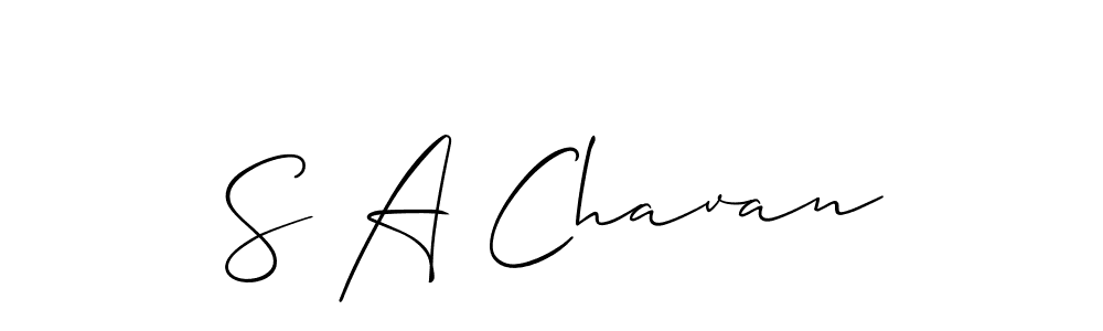 The best way (Allison_Script) to make a short signature is to pick only two or three words in your name. The name S A Chavan include a total of six letters. For converting this name. S A Chavan signature style 2 images and pictures png
