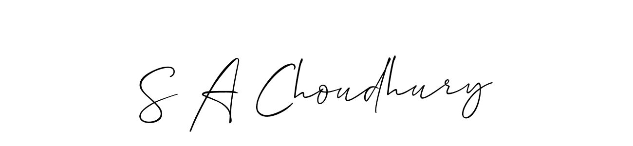 It looks lik you need a new signature style for name S A Choudhury. Design unique handwritten (Allison_Script) signature with our free signature maker in just a few clicks. S A Choudhury signature style 2 images and pictures png