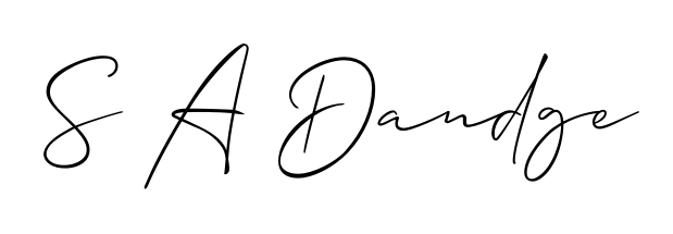 A dynamic signature style for S A Dandge using Allison_Script script. Designed to look authentic, handwritten, and professional. S A Dandge signature style 2 images and pictures png