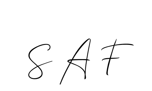 S A F stylish signature style. Best Handwritten Sign (Allison_Script) for my name. Handwritten Signature Collection Ideas for my name S A F. S A F signature style 2 images and pictures png