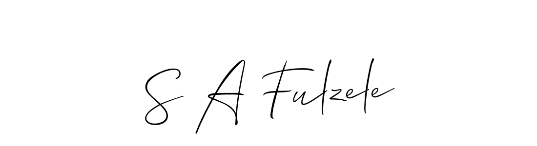 You should practise on your own different ways (Allison_Script) to write your name (S A Fulzele) in signature. don't let someone else do it for you. S A Fulzele signature style 2 images and pictures png