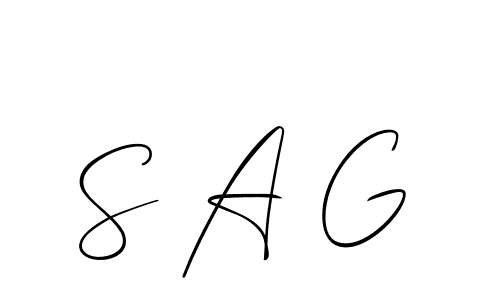 Make a beautiful signature design for name S A G. With this signature (Allison_Script) style, you can create a handwritten signature for free. S A G signature style 2 images and pictures png
