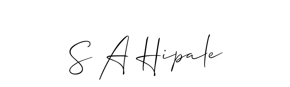 Create a beautiful signature design for name S A Hipale. With this signature (Allison_Script) fonts, you can make a handwritten signature for free. S A Hipale signature style 2 images and pictures png