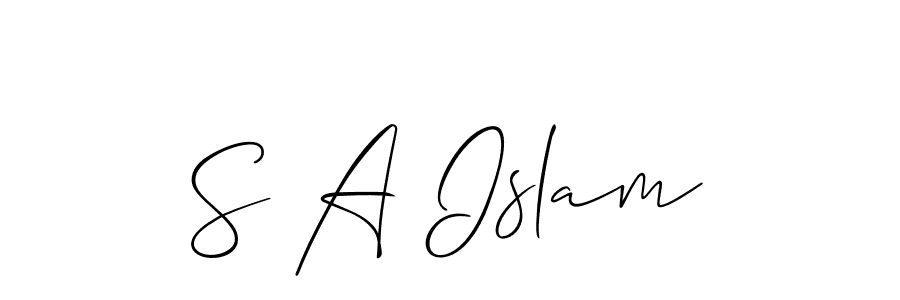 Best and Professional Signature Style for S A Islam. Allison_Script Best Signature Style Collection. S A Islam signature style 2 images and pictures png