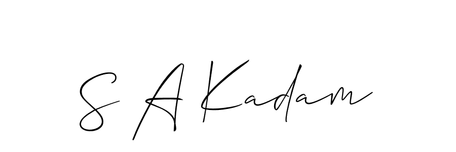 Use a signature maker to create a handwritten signature online. With this signature software, you can design (Allison_Script) your own signature for name S A Kadam. S A Kadam signature style 2 images and pictures png