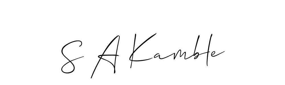 You can use this online signature creator to create a handwritten signature for the name S A Kamble. This is the best online autograph maker. S A Kamble signature style 2 images and pictures png