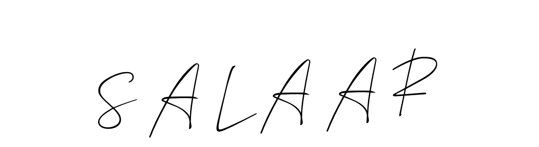 Also we have S A L A A R name is the best signature style. Create professional handwritten signature collection using Allison_Script autograph style. S A L A A R signature style 2 images and pictures png
