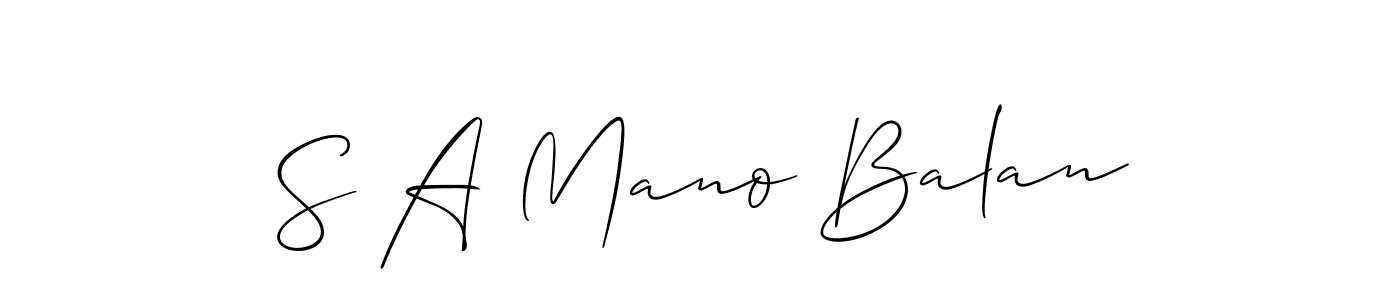 You can use this online signature creator to create a handwritten signature for the name S A Mano Balan. This is the best online autograph maker. S A Mano Balan signature style 2 images and pictures png