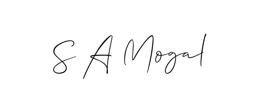 Allison_Script is a professional signature style that is perfect for those who want to add a touch of class to their signature. It is also a great choice for those who want to make their signature more unique. Get S A Mogal name to fancy signature for free. S A Mogal signature style 2 images and pictures png