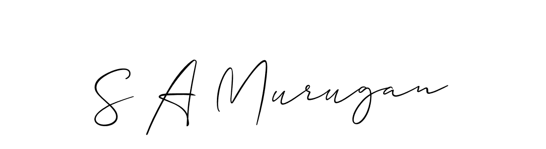 Also we have S A Murugan name is the best signature style. Create professional handwritten signature collection using Allison_Script autograph style. S A Murugan signature style 2 images and pictures png