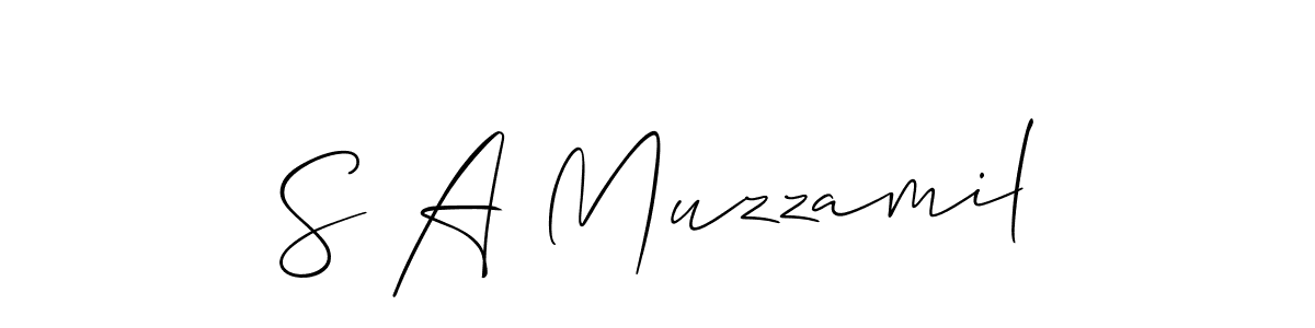 How to make S A Muzzamil signature? Allison_Script is a professional autograph style. Create handwritten signature for S A Muzzamil name. S A Muzzamil signature style 2 images and pictures png