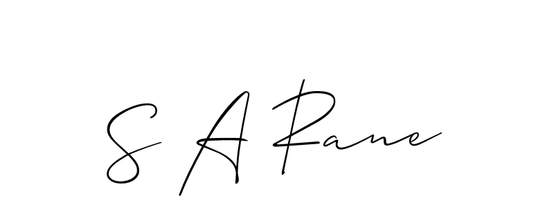 Make a short S A Rane signature style. Manage your documents anywhere anytime using Allison_Script. Create and add eSignatures, submit forms, share and send files easily. S A Rane signature style 2 images and pictures png