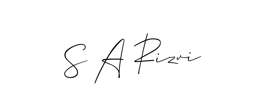 It looks lik you need a new signature style for name S A Rizvi. Design unique handwritten (Allison_Script) signature with our free signature maker in just a few clicks. S A Rizvi signature style 2 images and pictures png