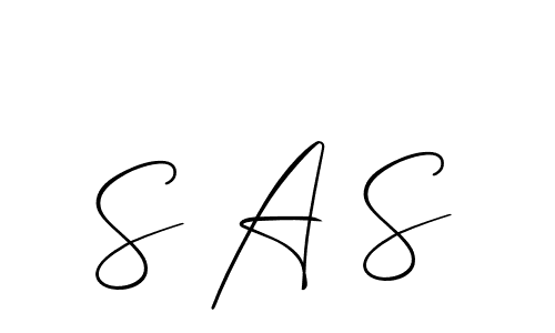 The best way (Allison_Script) to make a short signature is to pick only two or three words in your name. The name S A S include a total of six letters. For converting this name. S A S signature style 2 images and pictures png