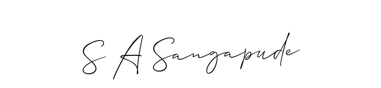 See photos of S A Sangapude official signature by Spectra . Check more albums & portfolios. Read reviews & check more about Allison_Script font. S A Sangapude signature style 2 images and pictures png