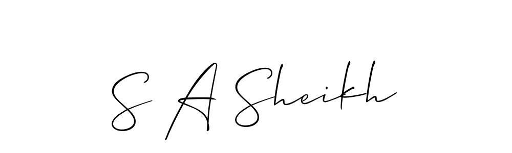 You can use this online signature creator to create a handwritten signature for the name S A Sheikh. This is the best online autograph maker. S A Sheikh signature style 2 images and pictures png