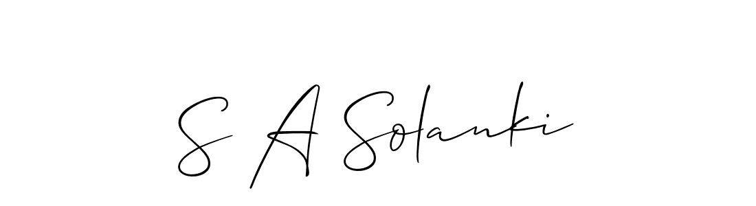 Also we have S A Solanki name is the best signature style. Create professional handwritten signature collection using Allison_Script autograph style. S A Solanki signature style 2 images and pictures png